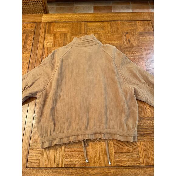 BlankNYC Cotton Voile Gauze raw edge Bomber Jacket small - Picture 10 of 11